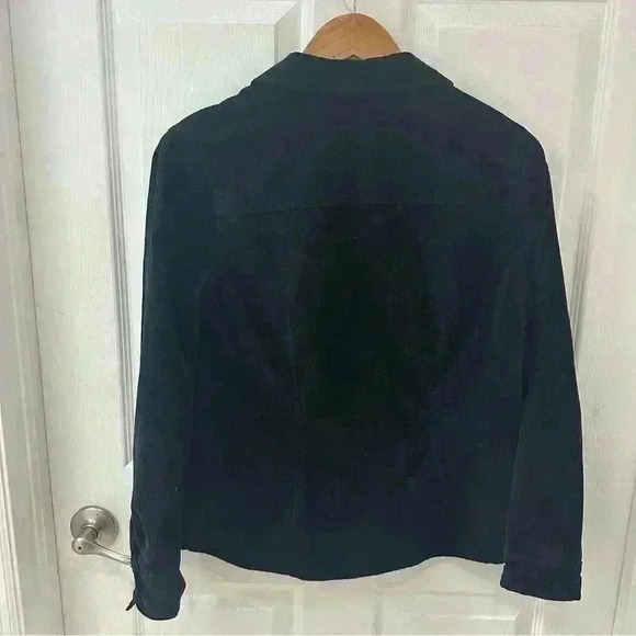 Sonoma Black Corduroy Full Zip Jacket Ladies size Small - Picture 4 of 7